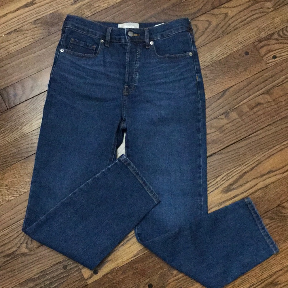 Everlane High Rise Slim Straight Jeans